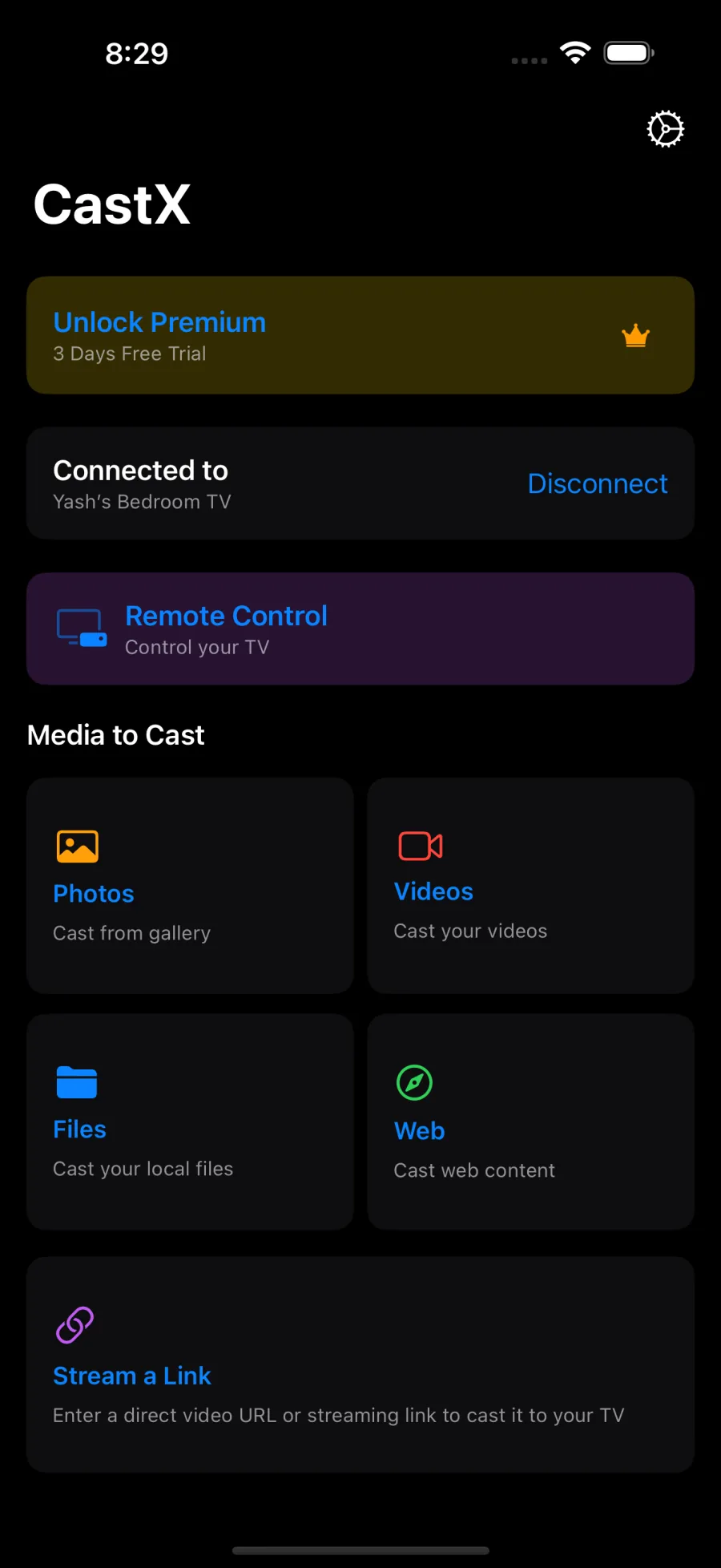 Chromecast Video Cast: CastX: CastX home